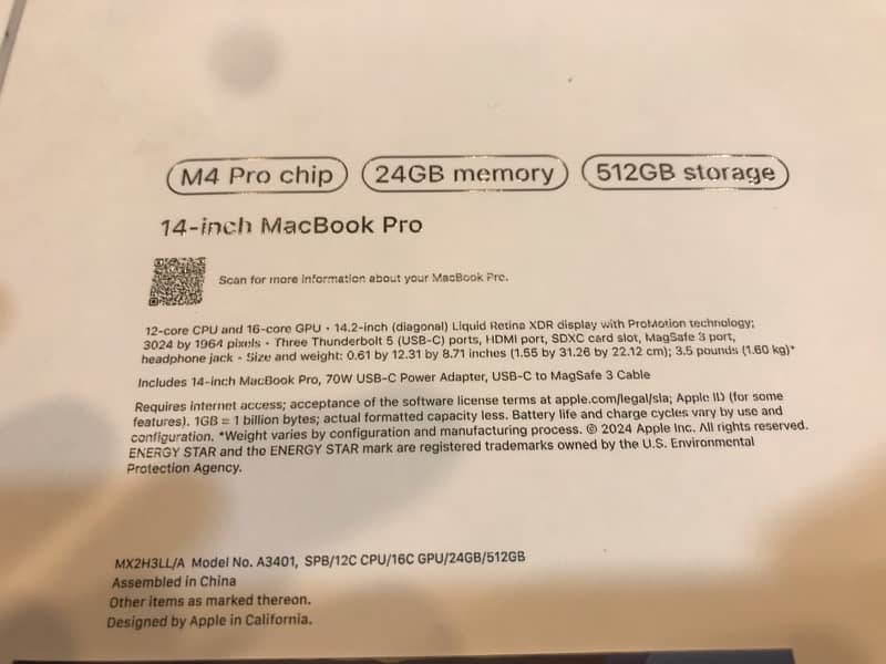 Apple Macbook pro m4. . 24gb/Macbook for sale 3