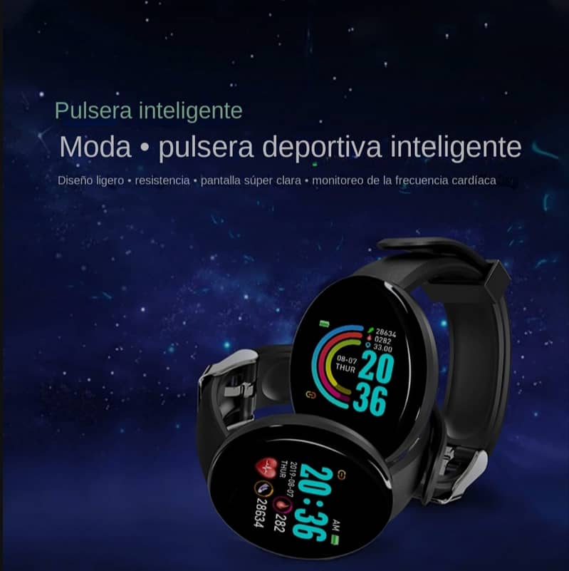 D18 Smart Bracelet Color round  Screen Heart Rate Blood Pressure Sleep 3