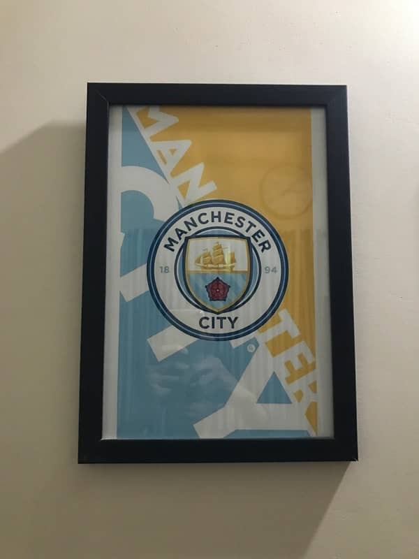 Man City Poster Frame A4 size 2