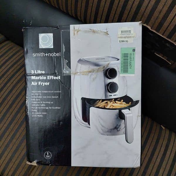 Smith Nobel Air Fryer 3Litres. Limited Edition. Marble Effect 5