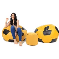 Ziht bean bag, 2 football with footras