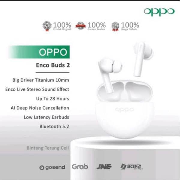 Oppo Enco Buds 2 Deep Noise Cancellation True Wireless EarBuds, 1