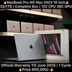 MacBook Pro M2 Max 16 inch 32GB 1TB 2023 With Complete Box