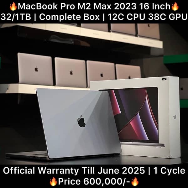 MacBook Pro M2 Max 16 inch 32GB 1TB 2023 With Complete Box 0