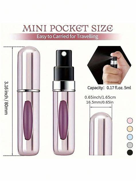 1 Portable Refillable Mini Perfume Bottle( Free home delivery) 2