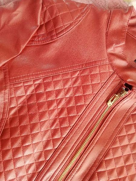 beautiful leather jacket only red colour branded leather jacket 3