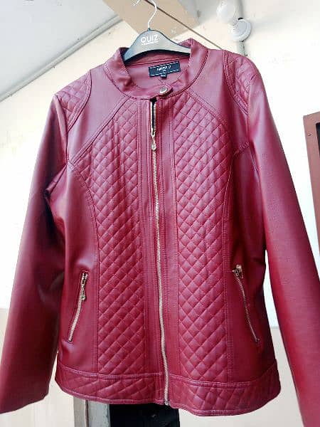 beautiful leather jacket only red colour branded leather jacket 8