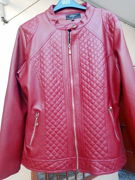 beautiful leather jacket only red colour branded leather jacket 11