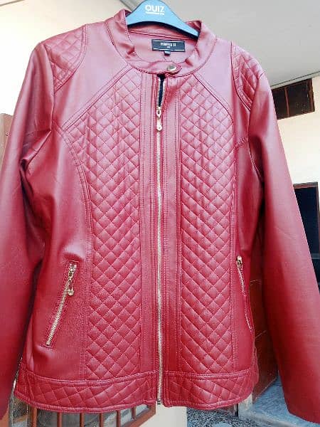 beautiful leather jacket only red colour branded leather jacket 12