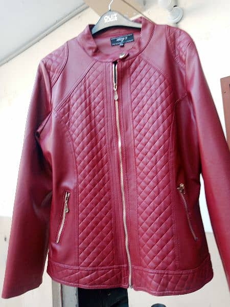 beautiful leather jacket only red colour branded leather jacket 13