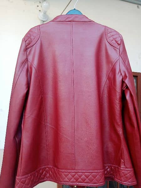 beautiful leather jacket only red colour branded leather jacket 15