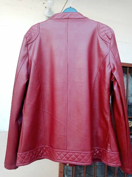 beautiful leather jacket only red colour branded leather jacket 16