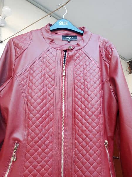 beautiful leather jacket only red colour branded leather jacket 17