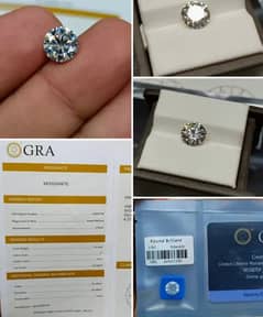 GRA Moissanite Diamonds with Certificate