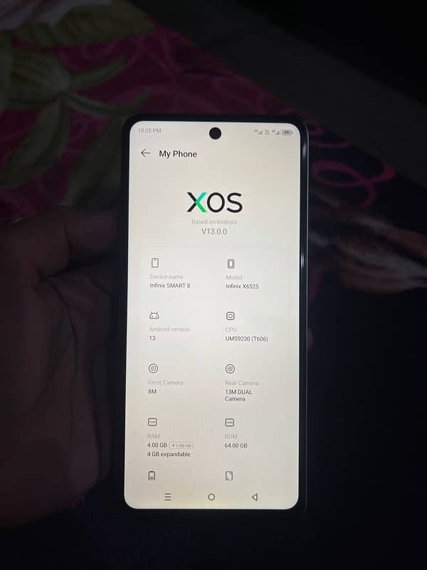 Infinix smart 8 4+4 64 with complete box 5