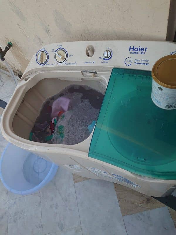 Haier Semi Automatic Washing +Dryer Machine. 4