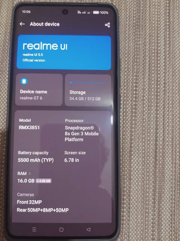 realme GT6 16 512 GB official PTA approved 1