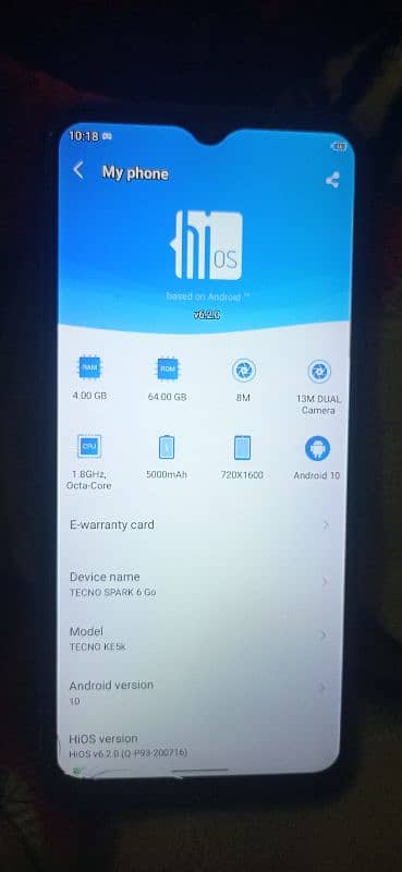 Tecno Spark 6 Go For Urgent Sale 3