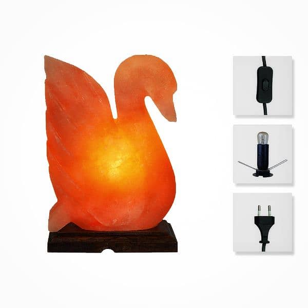 Swan Shaped 100% Pure Himalayan Salt Lamp From Khewra Salt Mine 1