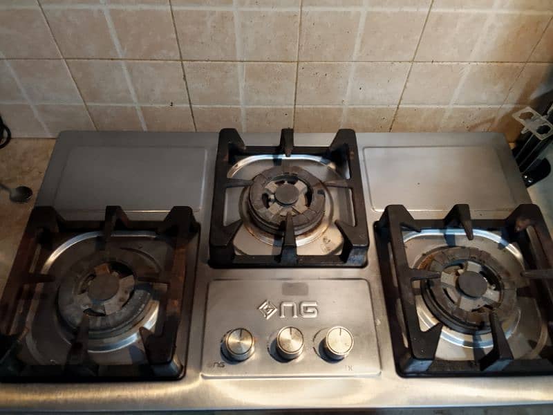 NASGAS 3 LARGE BURNERS HOBB GAS STOVE 0