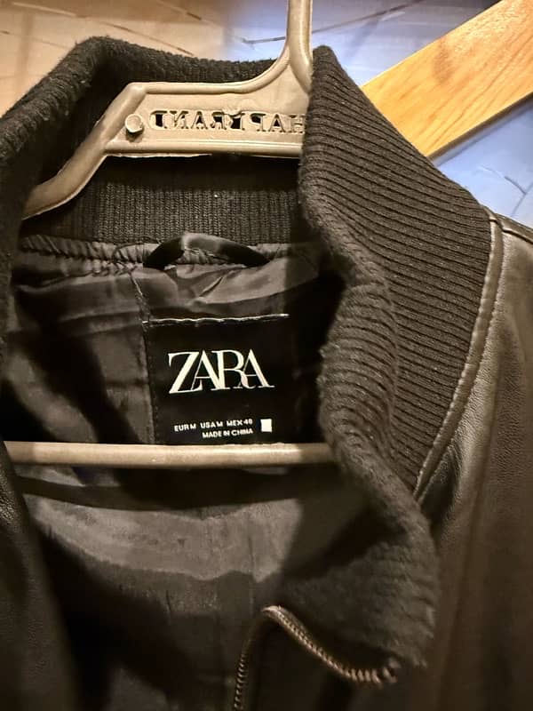 zara leather jacket 1