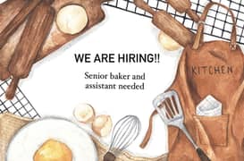 Senior Baking chef and a helper are needed