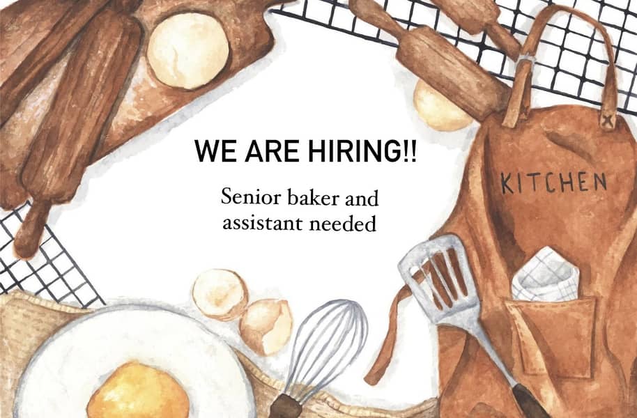 Senior Baking chef and a helper are needed 0