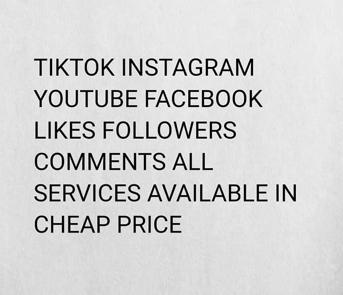 TIKTOK INSTA YOUTUBE LIKES FOLLOWERS AVAILABLE  CONTACT 03055276163 0