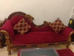 3 seater bridal deewan with table