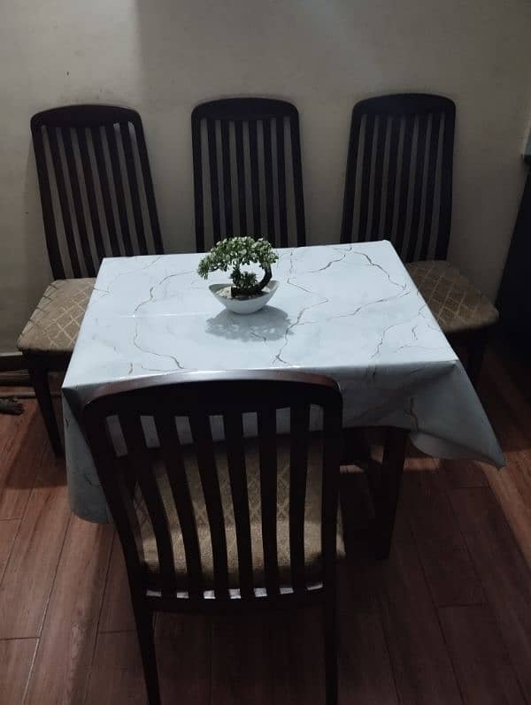 Wooden Table & 4 chairs for sale 0