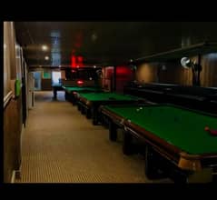 running snooker club full punished with 4 tables