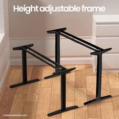 Single motor Electric Height adjustable frame extendable width desk