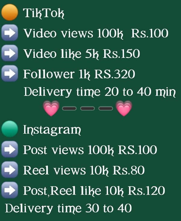 TikTok service cheap price 0