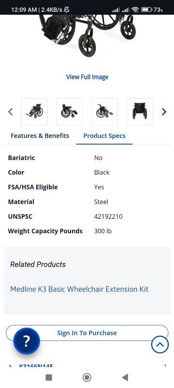 Medline American imported wheelchair 1