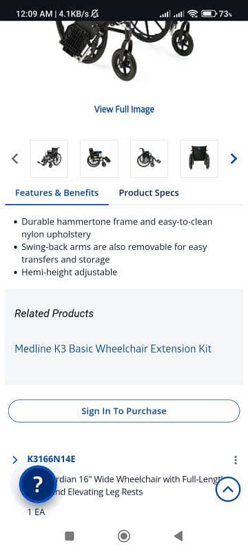 Medline American imported wheelchair 2