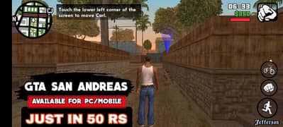 GTA San Andreas Available for Mobile and PC Just in 50 Rs.