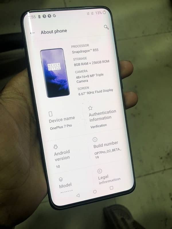one plus 7 pro 8/256 pta56 4