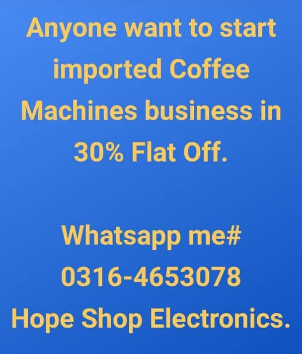 imported coffee machines in 30% Discount 0