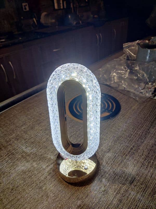 oval shaped crystal decorative light 1