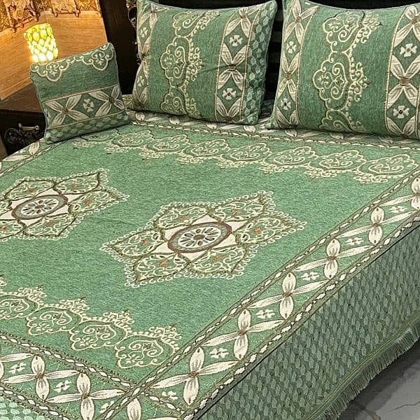 4Pc Velvet Jacquard Bedsheet Set 5