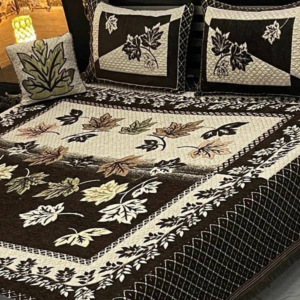 4Pc Velvet Jacquard Bedsheet Set 8