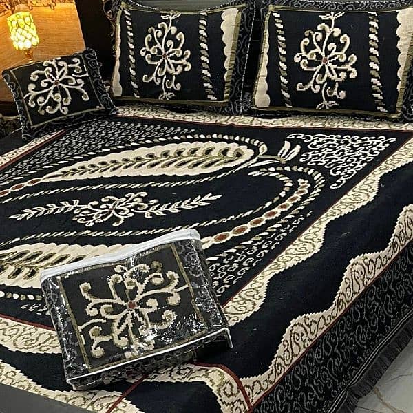 4Pc Velvet Jacquard Bedsheet Set 11