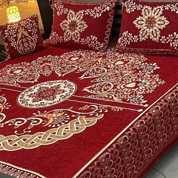 4Pc Velvet Jacquard Bedsheet Set 12