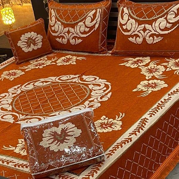 4Pc Velvet Jacquard Bedsheet Set 14