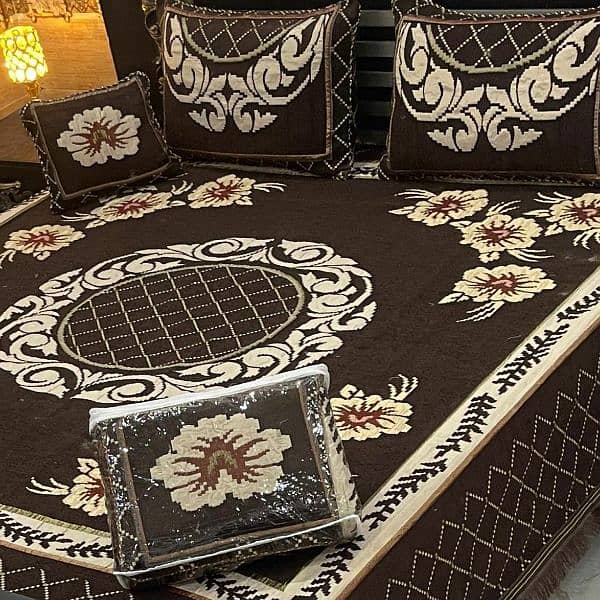 4Pc Velvet Jacquard Bedsheet Set 19