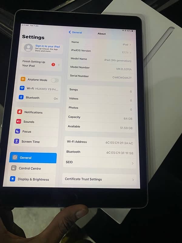 IPAD 9th GENERATION 64GB WITH BOX ALL OK 3