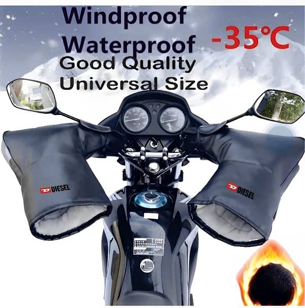 Pair Bike Rider Handle Gloves For Winter Special Quality Waterproof 1