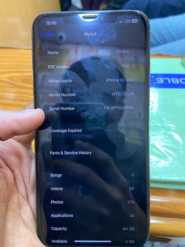 i phone xs Max 64GB physical approved 8