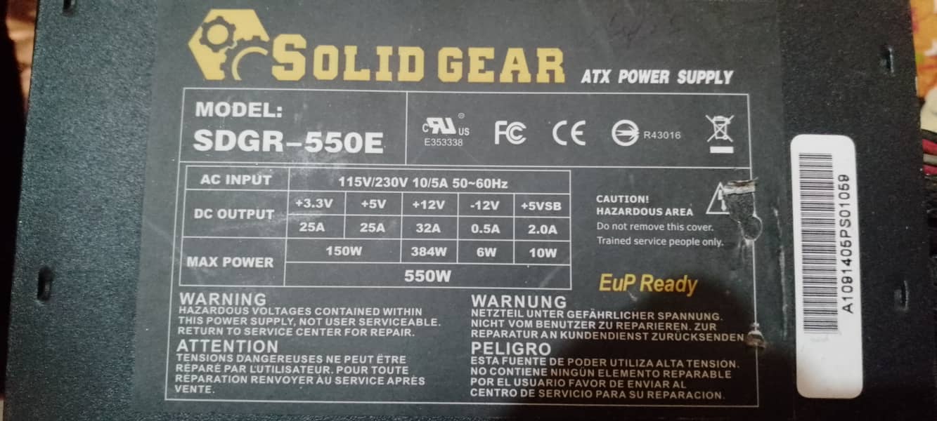 Gaming PSU 550 watt 1