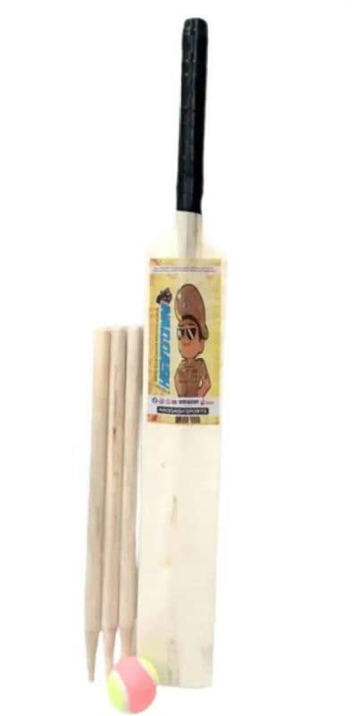 Tape Ball Bat + Wickets + Balls + Pack Of 3 1